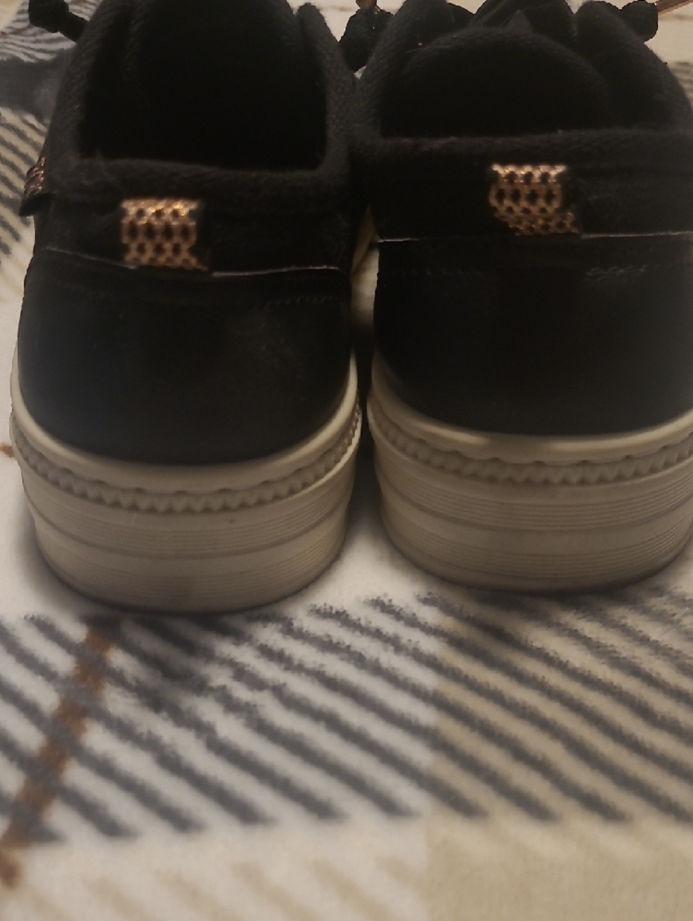 BOBS from Skechers Black Sneakers with Rose Gold Accents - Picture 2 of 5